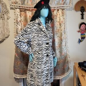 Zebra Fur Coat